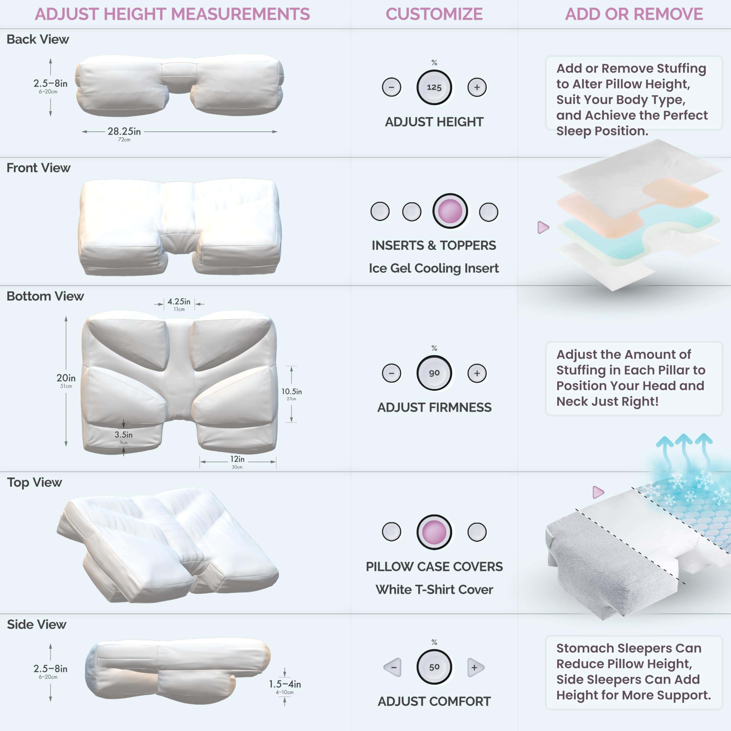 Almohada para esposa - Soporte medio firme de alta - Imagen 7