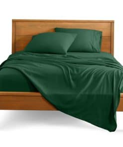 Juego de sábanas Bare Home Split Head Flex -Verde Bosque