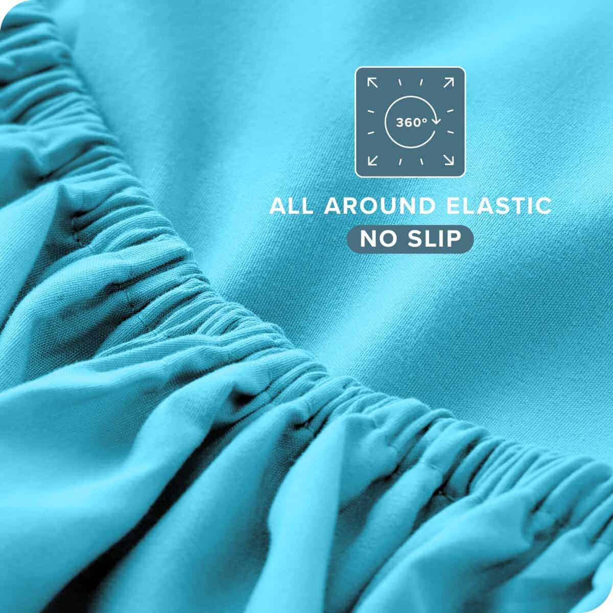 Juego de sábanas Bare Home Split Head Flex -Aqua - Imagen 8