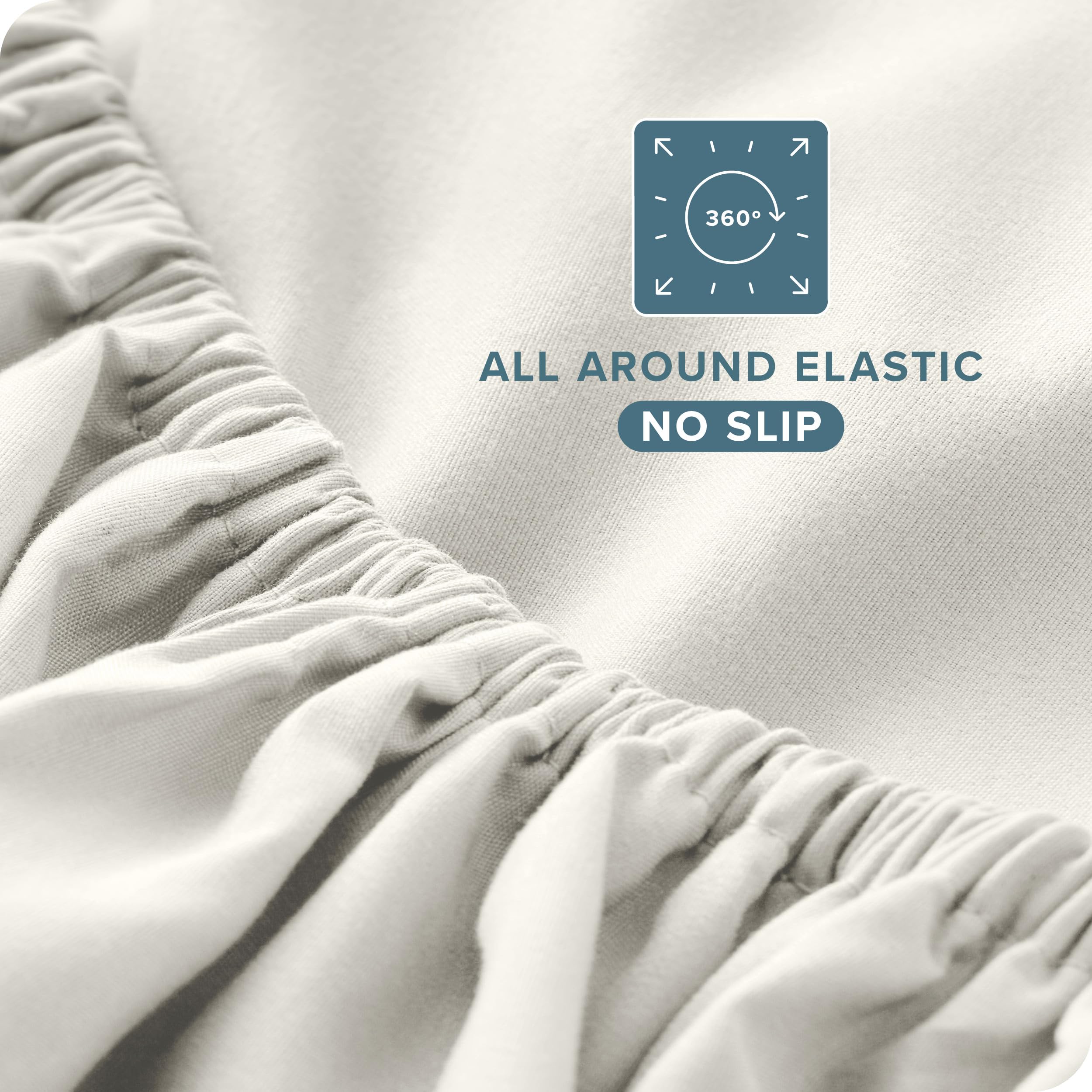 Juego de sábanas completas Bare Home - Juego -Crema - Imagen 7