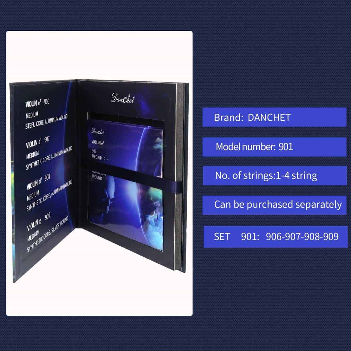 Cuerdas para Violín Danchet 4/4 Juego Completo Grado - Imagen 4
