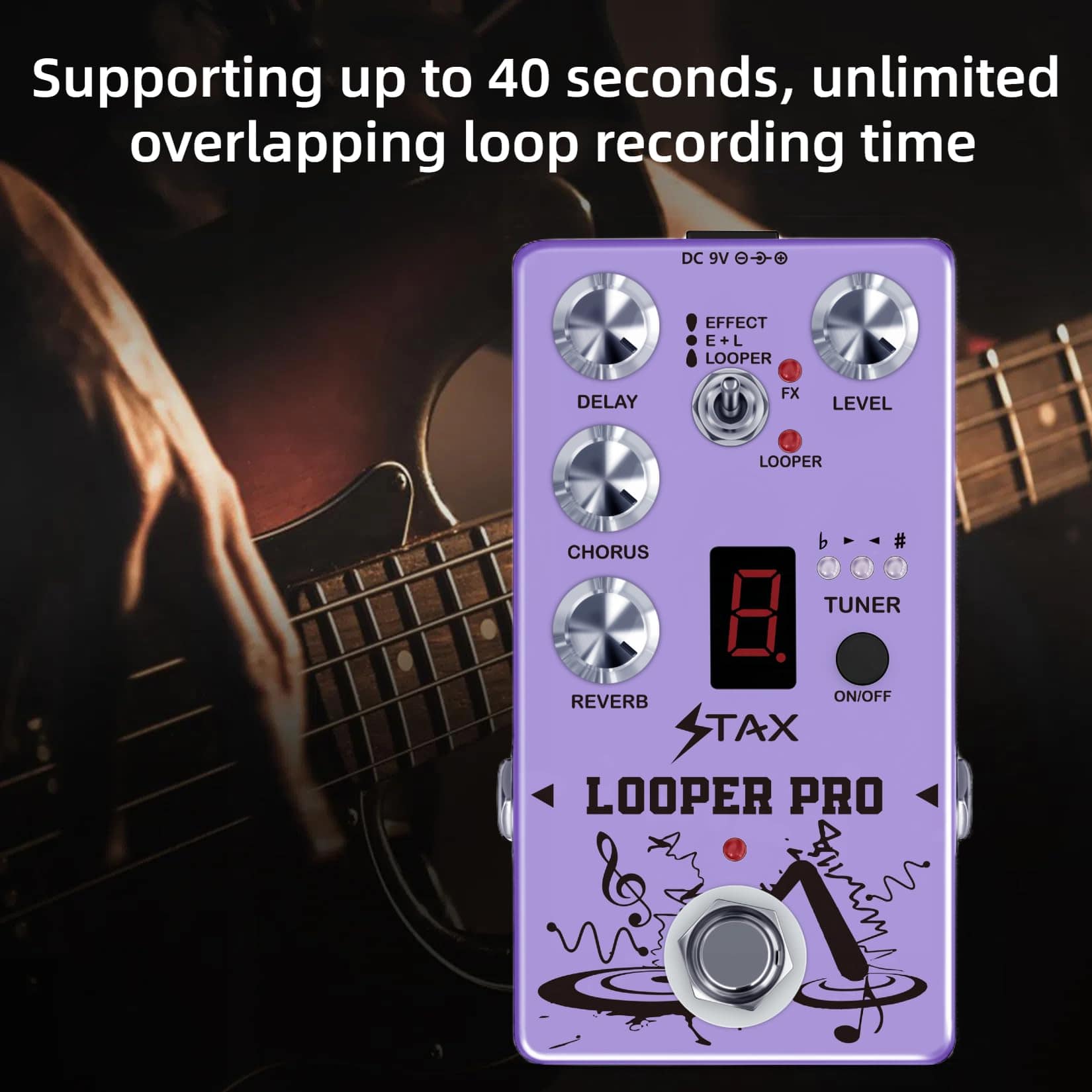 Pedal Profesional Stax RE-05 Looper 5 Modos Multi Efectos - Imagen 4