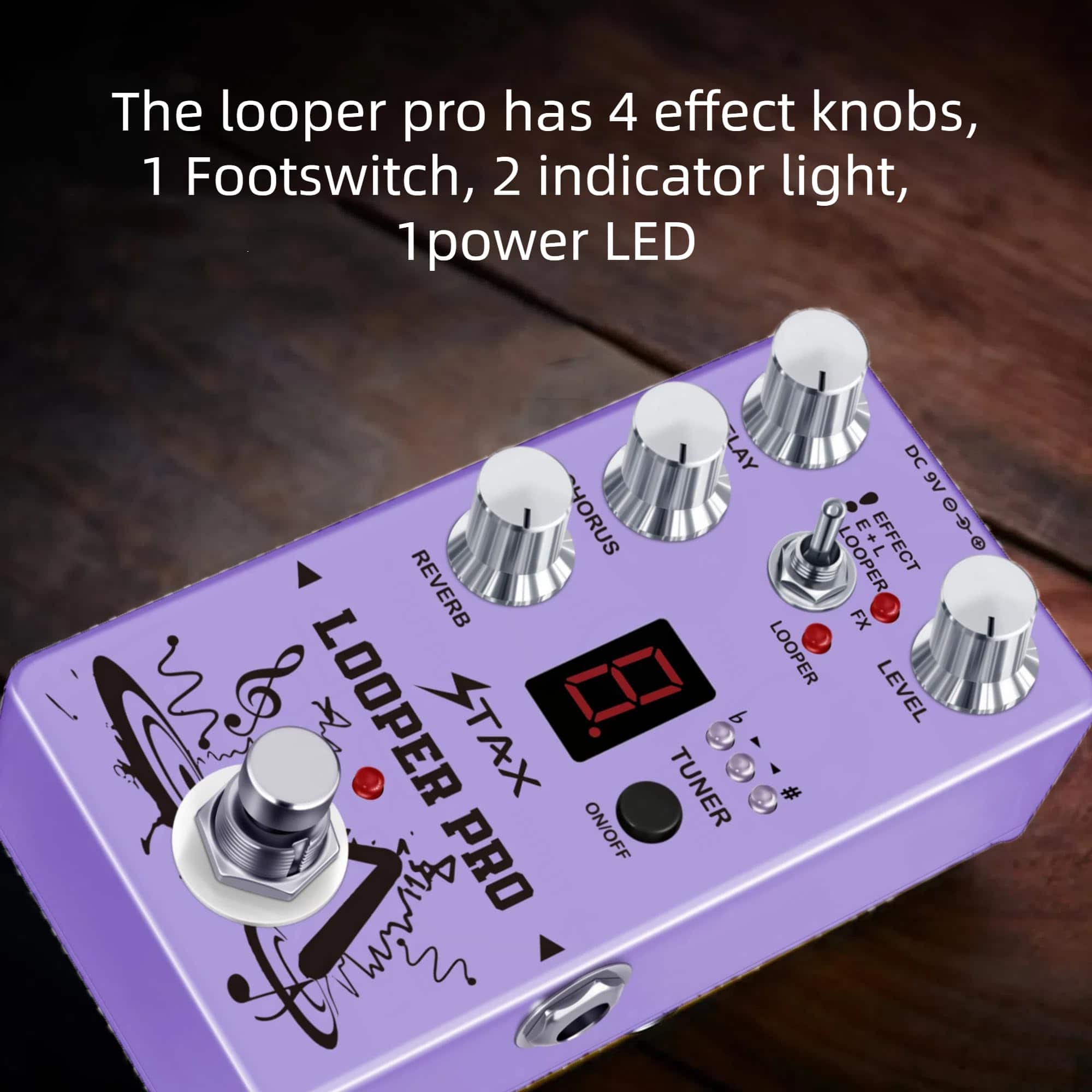 Pedal Profesional Stax RE-05 Looper 5 Modos Multi Efectos - Imagen 5