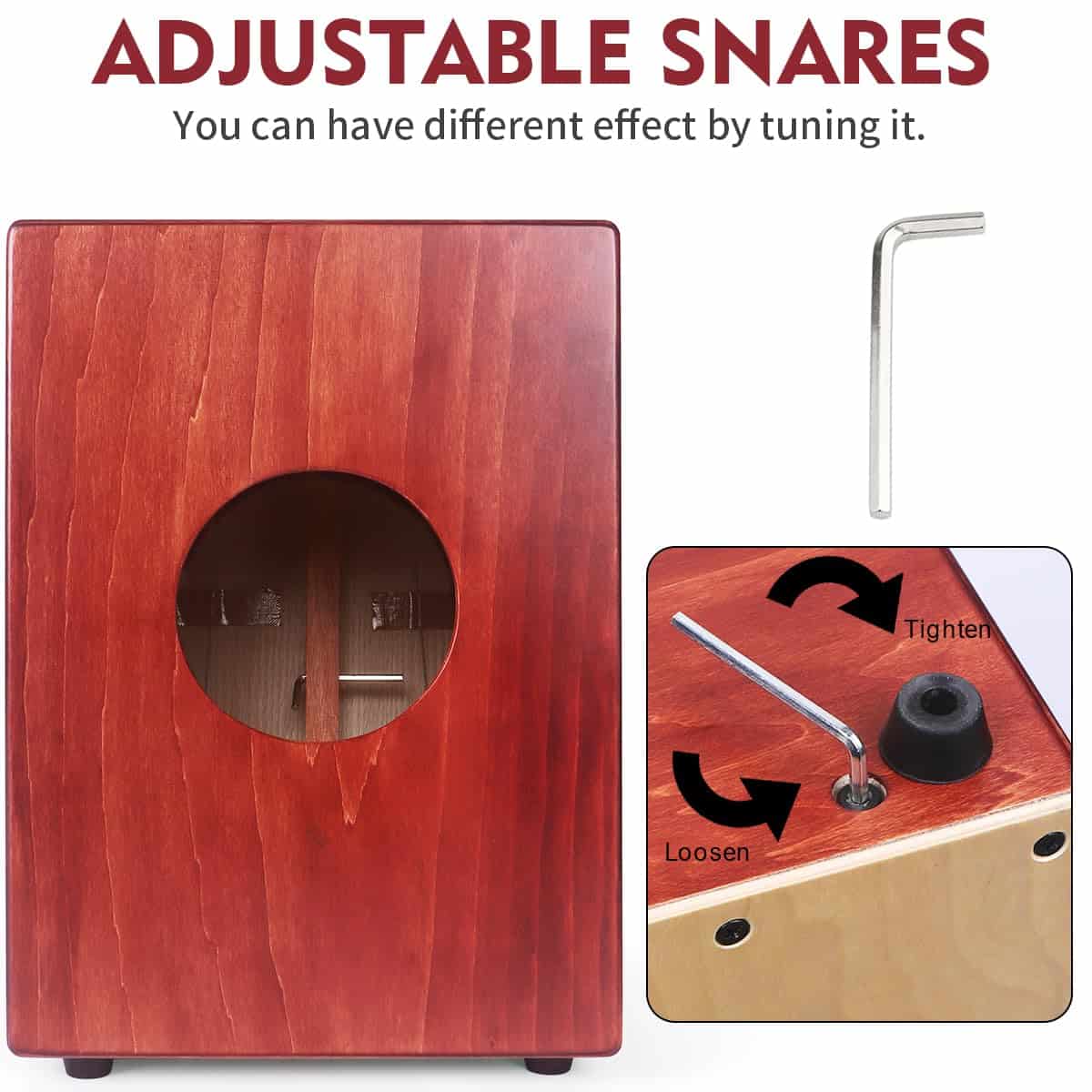 Cajón Aklot de 10" Compacto de Madera de Abedul para - Imagen 3