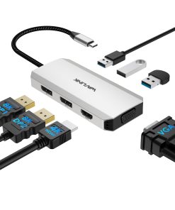 Estación de acoplamiento USB C Dual DP Monitor, Estación de