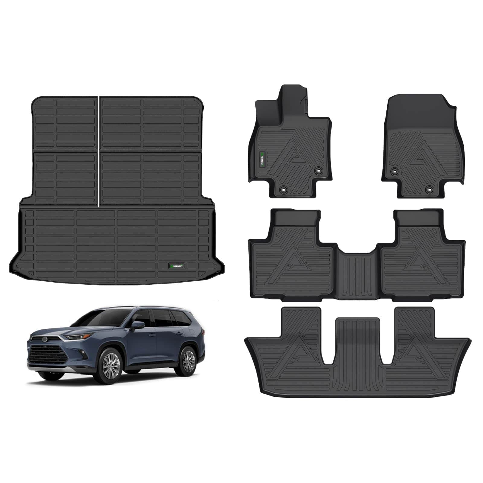 ANBINGO Tapetes y Forro de Carga Personalizados para Toyota