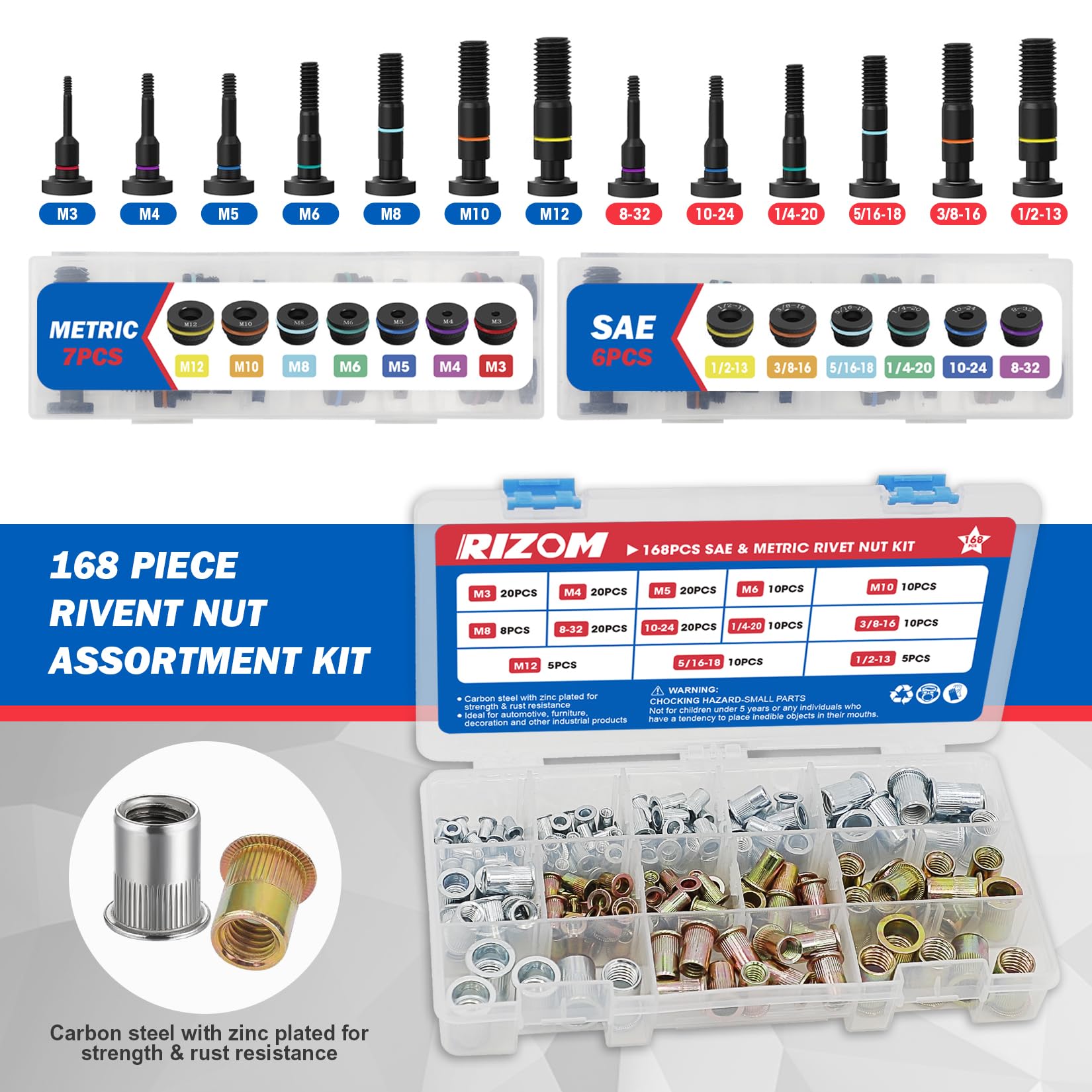 Herramienta de Tuercas Remachadas Rizom, Juego de 16� de - Imagen 4