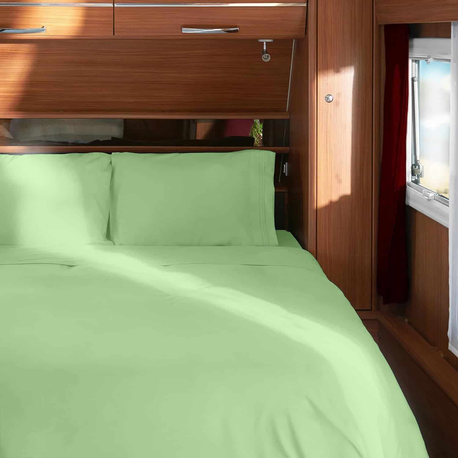 Juego de sábanas Mellanni RV Short Queen -Pistacho