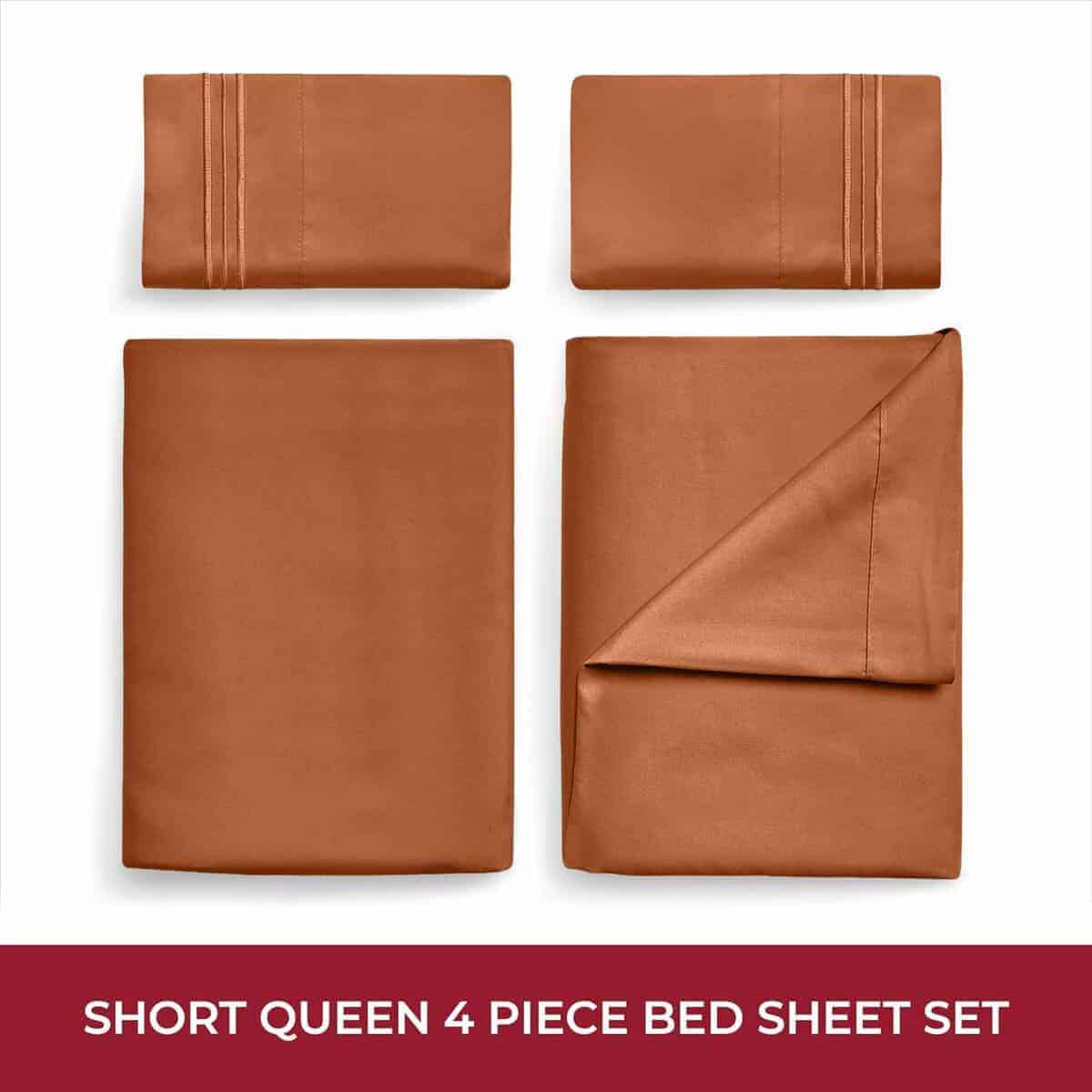 Juego de Sábanas Mellanni RV Short Queen - -Terracota - Imagen 4