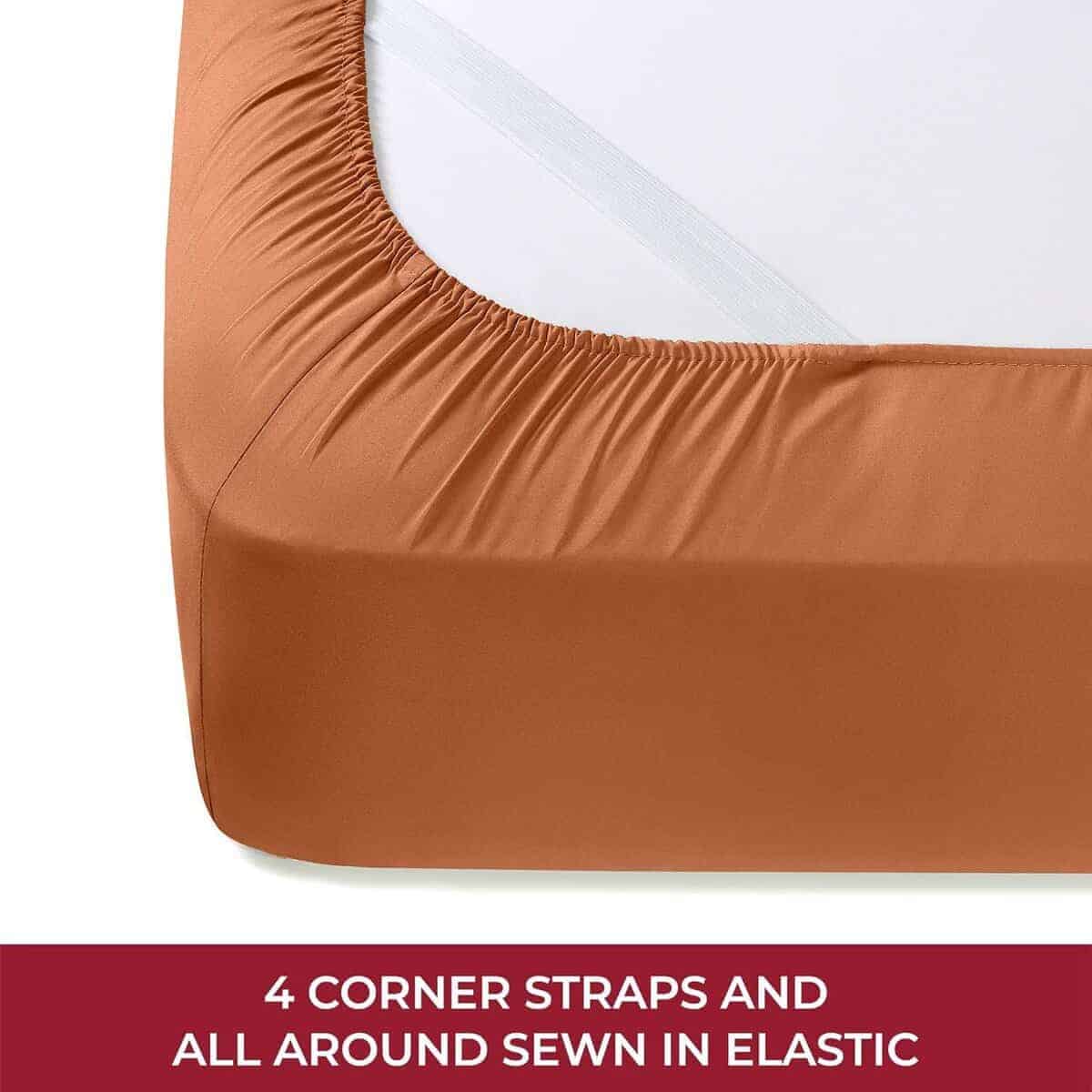 Juego de Sábanas Mellanni RV Short Queen - -Terracota - Imagen 7