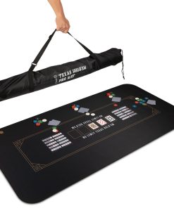 Tapete Profesional de Póker GAMBLUXE 70"X35" / -Negro de Ele