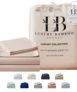 Juego de sábanas de lujo de bambú | Tamaño -Vintage Pink