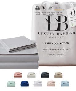 Set de sábanas de lujo de bambú para cama King Size | 100%