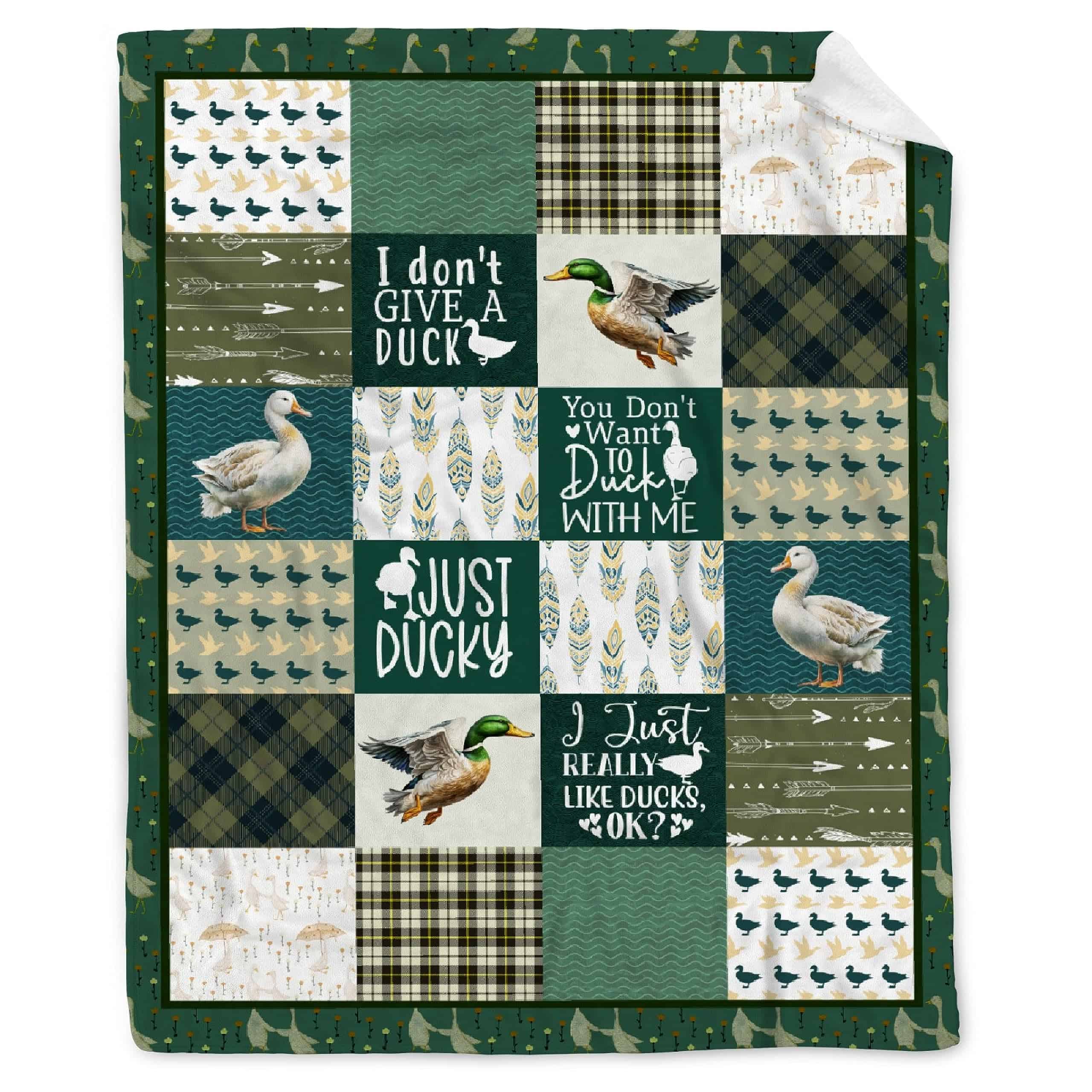 Manta de Lanzamiento de Pato Real Suave y Acogedora, Lindas