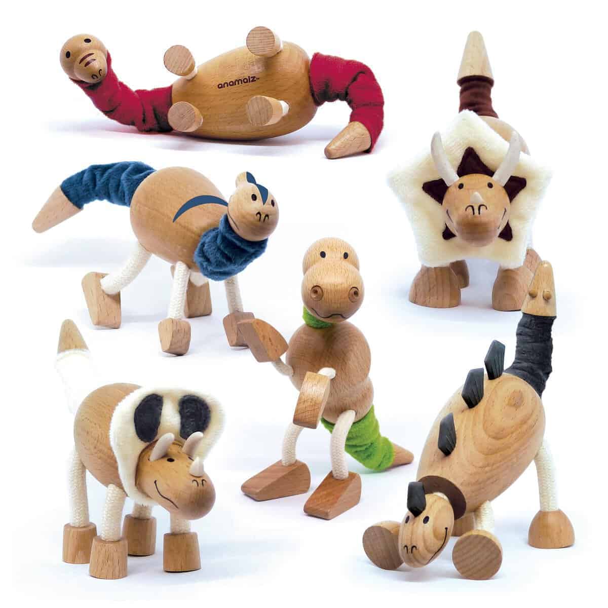 Set de Juguetes de Animales de Madera para Niños, Juguete