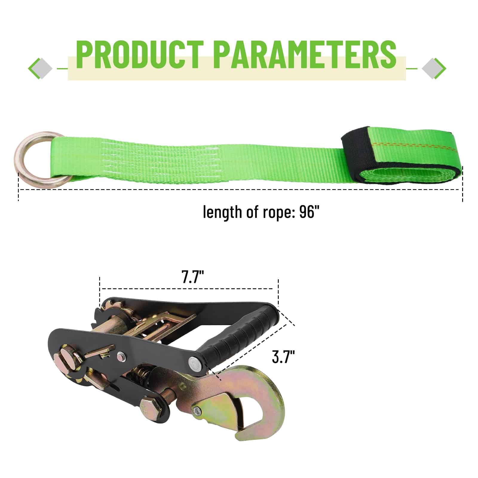 SPARKWHIZ Amarras para Coche con Ganchos de Fijación - Imagen 6