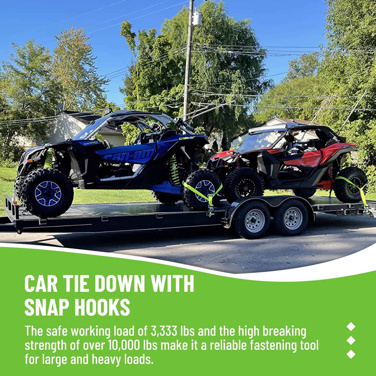 SPARKWHIZ Amarras para Coche con Ganchos de Fijación - Imagen 3