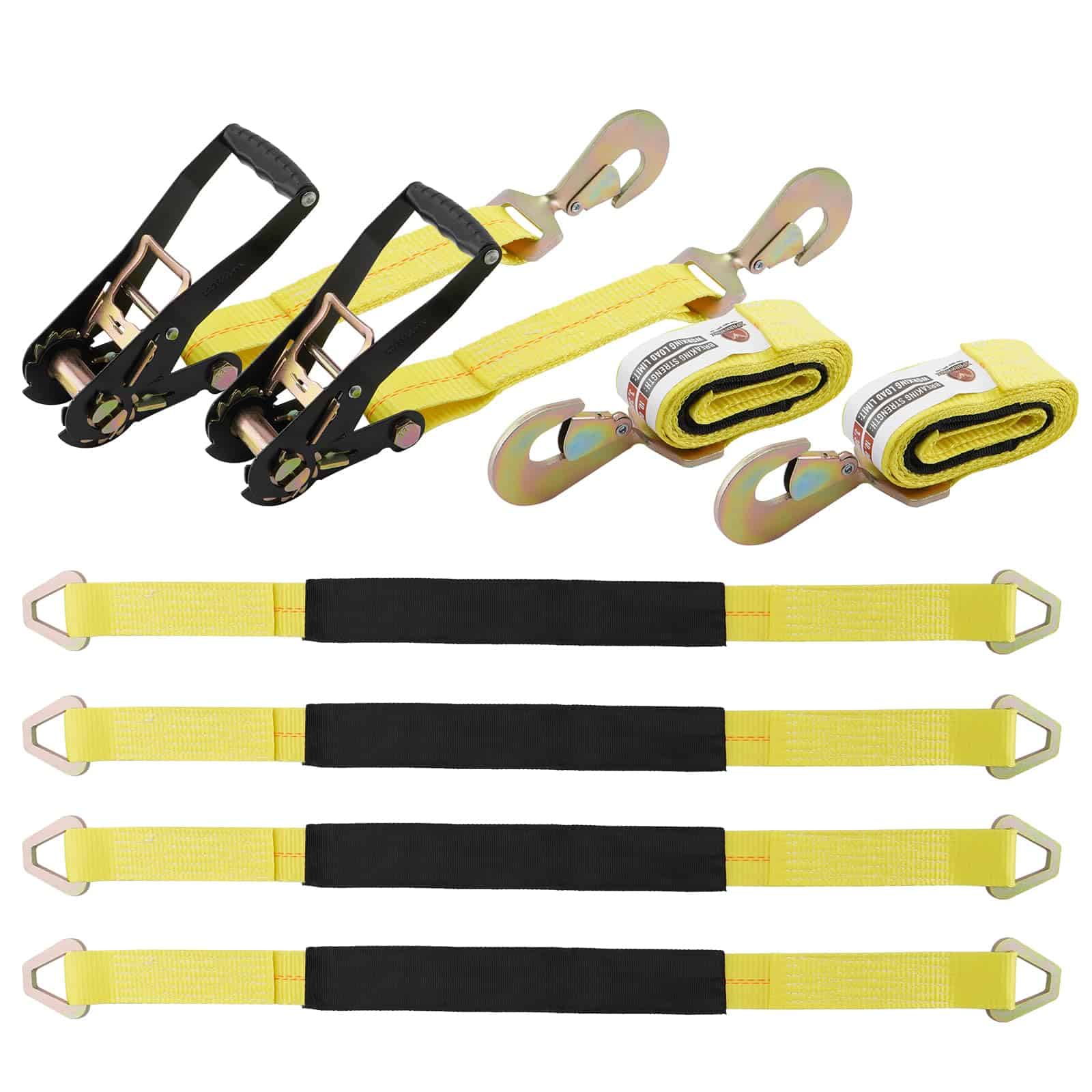 Correas de amarre para automóviles SPARKWHIZ con ganchos