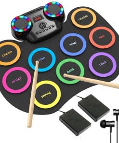 Set de Batería Electrónica ROCKSOCKI de 9 Pads con Luces