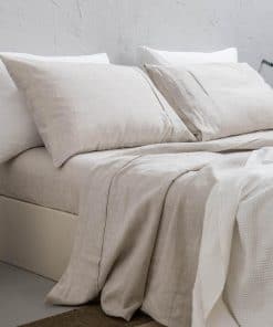Juego de Sábanas de Lino Francés Lavado al -Natural