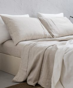 Juego de sábanas de lino lavado 100% francés Meadow