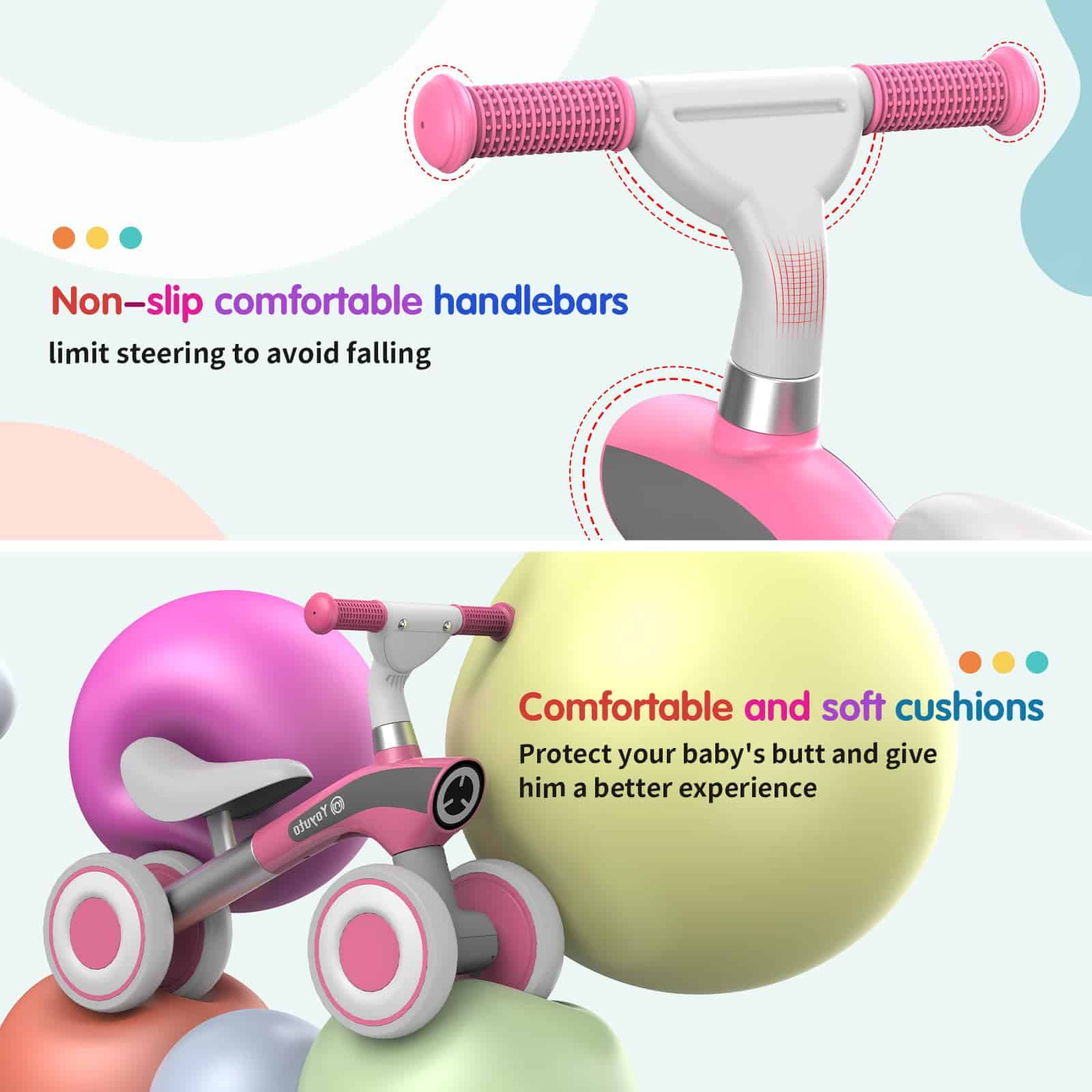Yoyuto Bicicleta de Equilibrio para Bebés de 1 Año Niños - Imagen 6