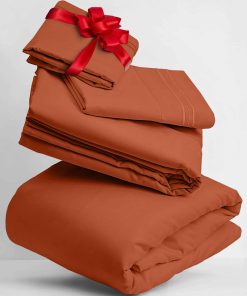 Juego de sábanas Mellanni King - 4 piezas -Terracota