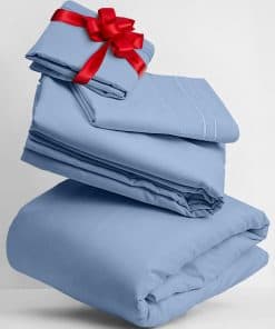 Juego de sábanas Mellanni Twin XL - 3 PC -Azul Cielo