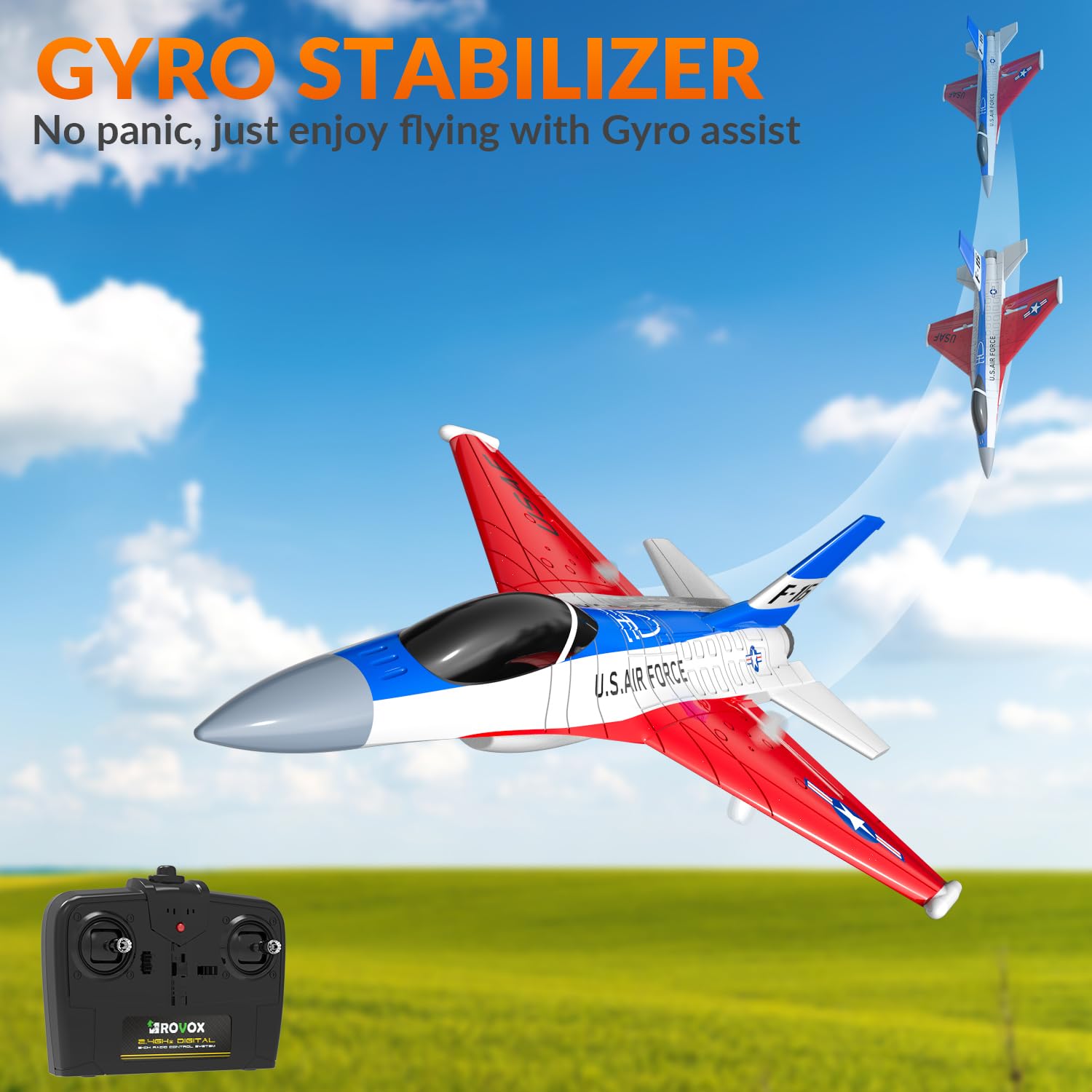 Avión de Control Remoto RC Plane F16 Falcon Fighter Jet con - Imagen 6