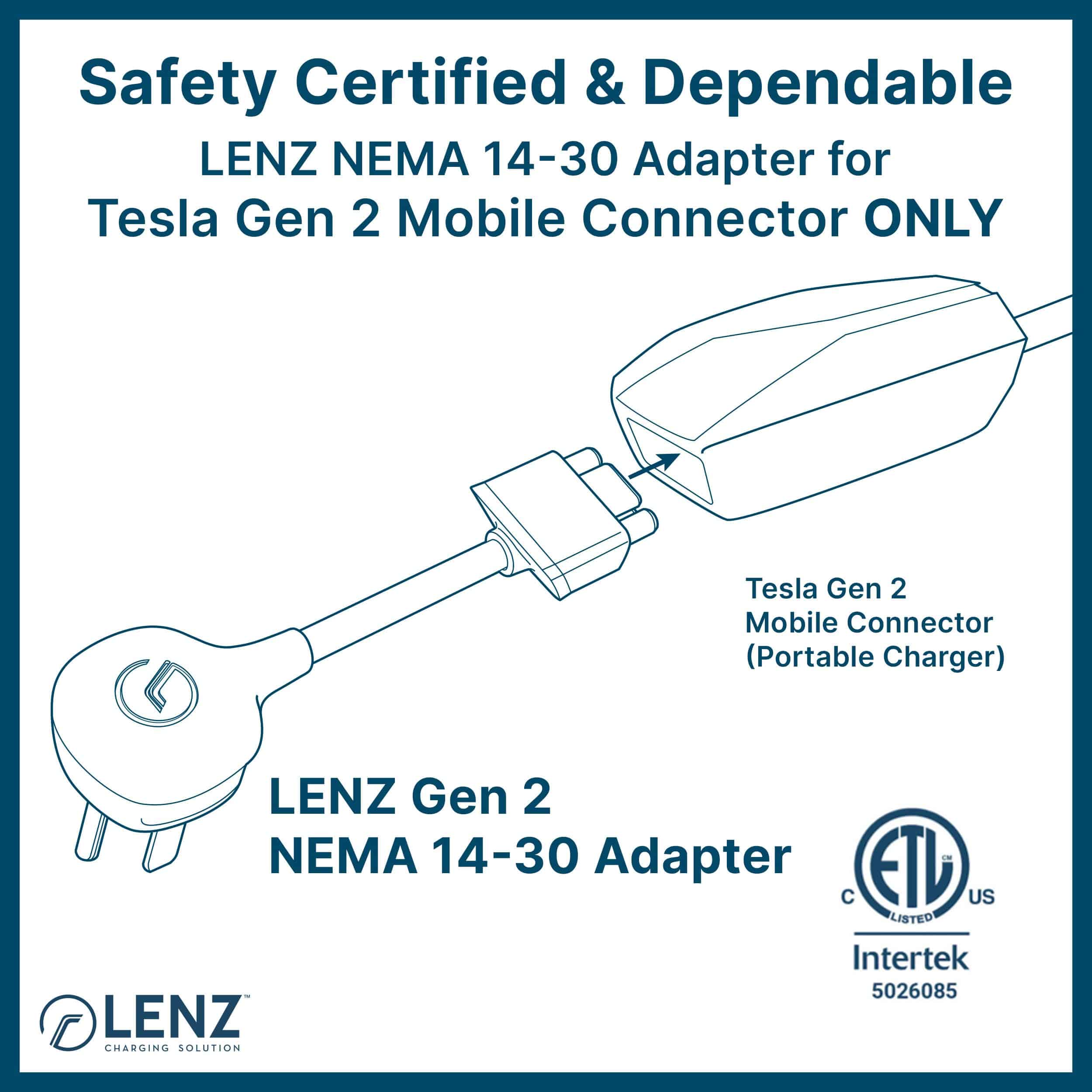 Adaptador LENZ NEMA 14-30 para Cargador Portátil Tesla Gen - Imagen 3
