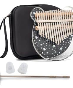 LUCKIPLUS Bear Kalimba Thumb Piano 17 Keys-Star Crystal