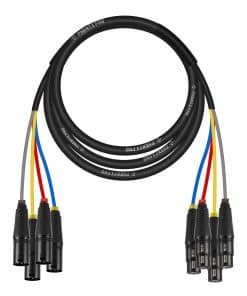 Cable XLR de 4 Canales Phenyx Pro, Cable Serpiente de 10