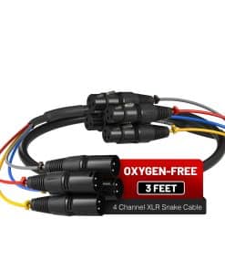 Cable XLR de 4 canales Phenyx Pro, Cable Serpiente XLR de 3