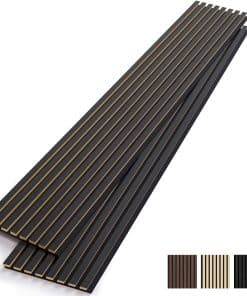 Panel de Pared de Lamas de Madera Evenreach, 2 Paquetes