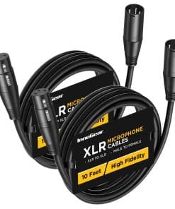 Cables de Micrófono XLR InnoGear, 10 Pies 2 Paquetes Cable