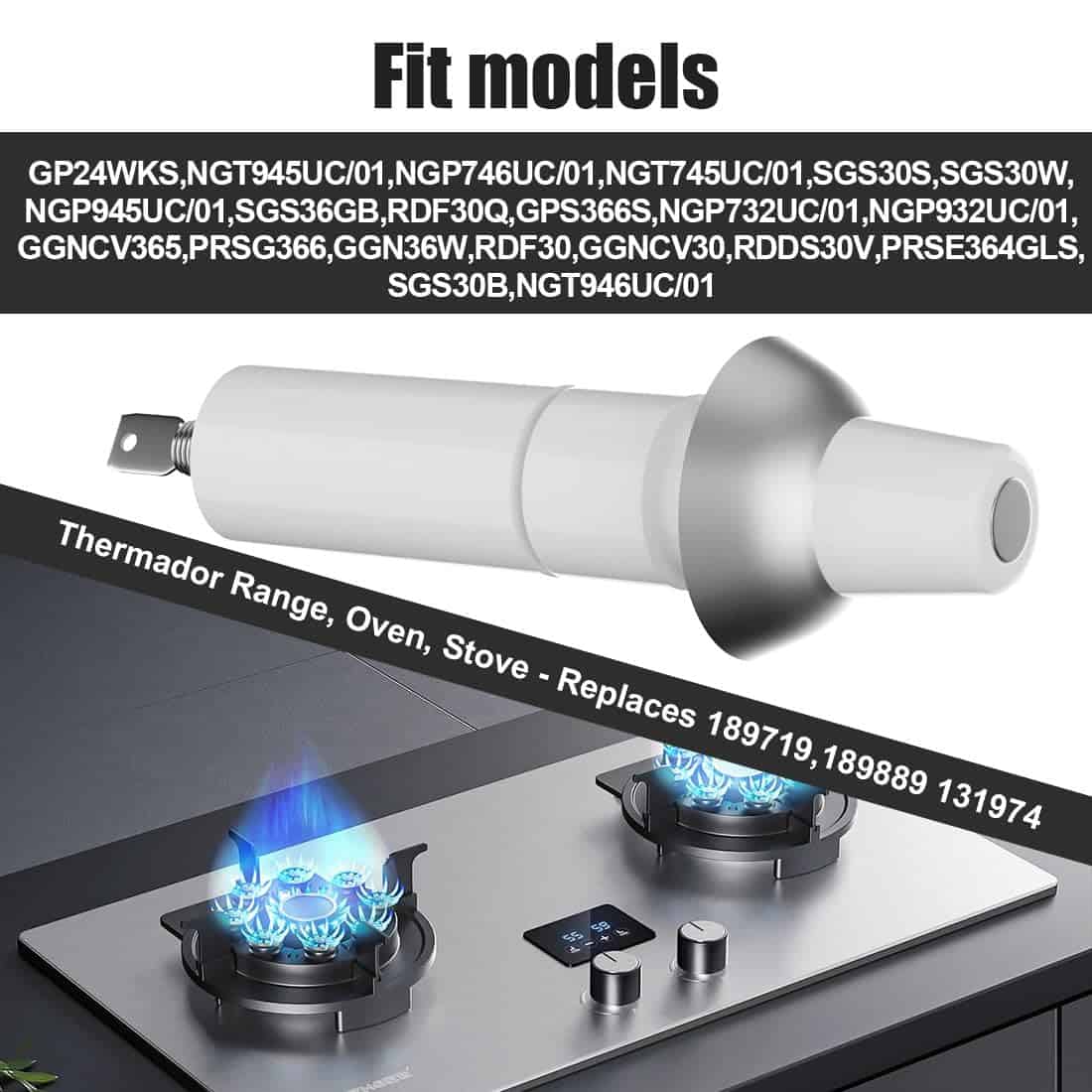 Ignitor de encendido de quemador superior 189324 ultra - Imagen 7