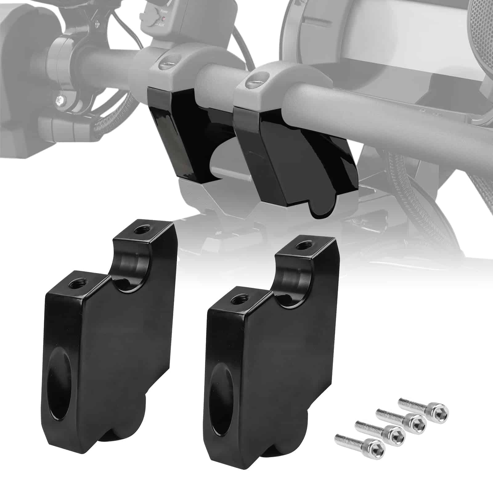 Soporte de elevación del manillar ajustable Hutexico de 2"