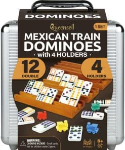 Set de Dominó Tren Mexicano con 4 Soportes - Dominó Doble