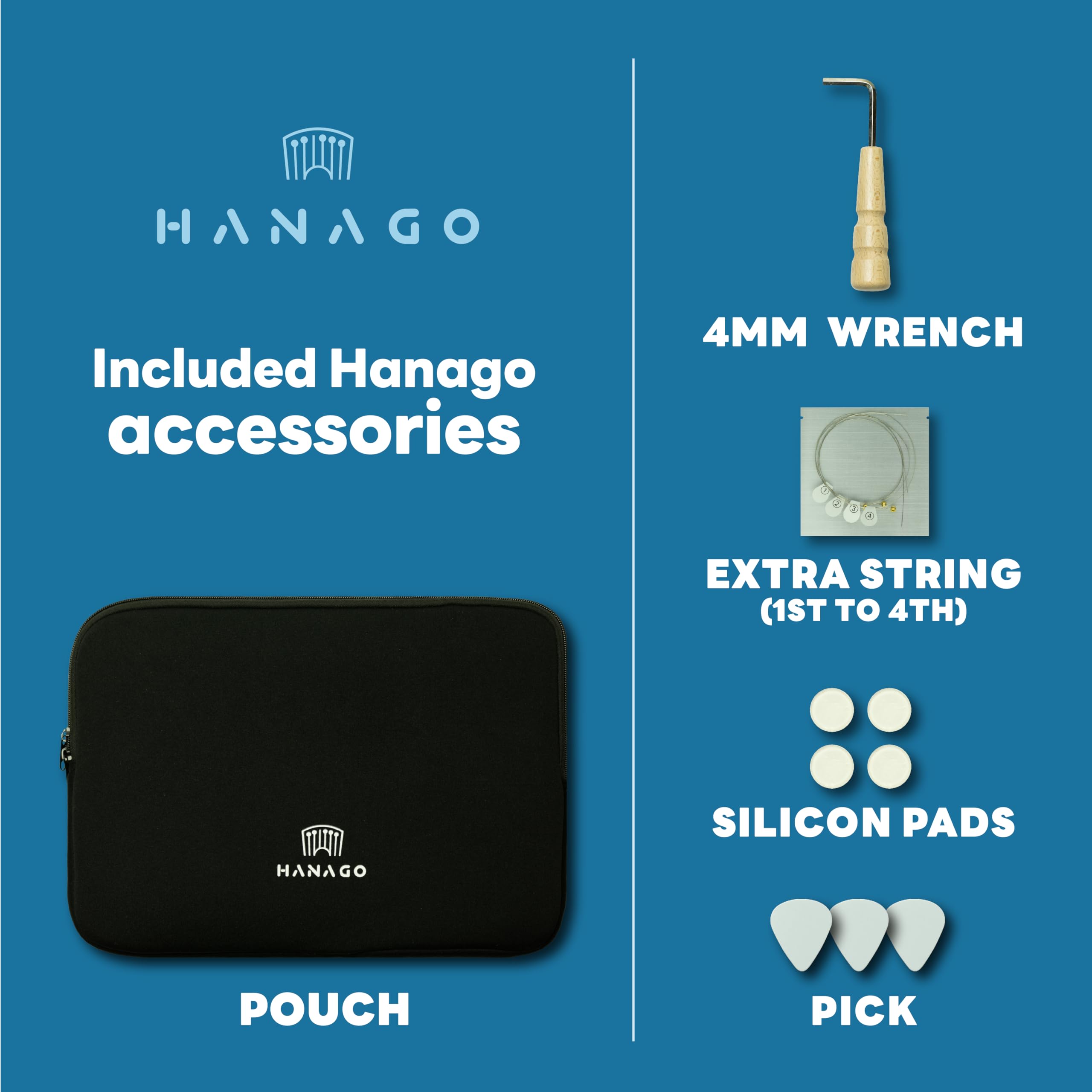 Arpa de Guitarra Hanago M28E [16 Cuerdas pero Reproducibles - Imagen 7