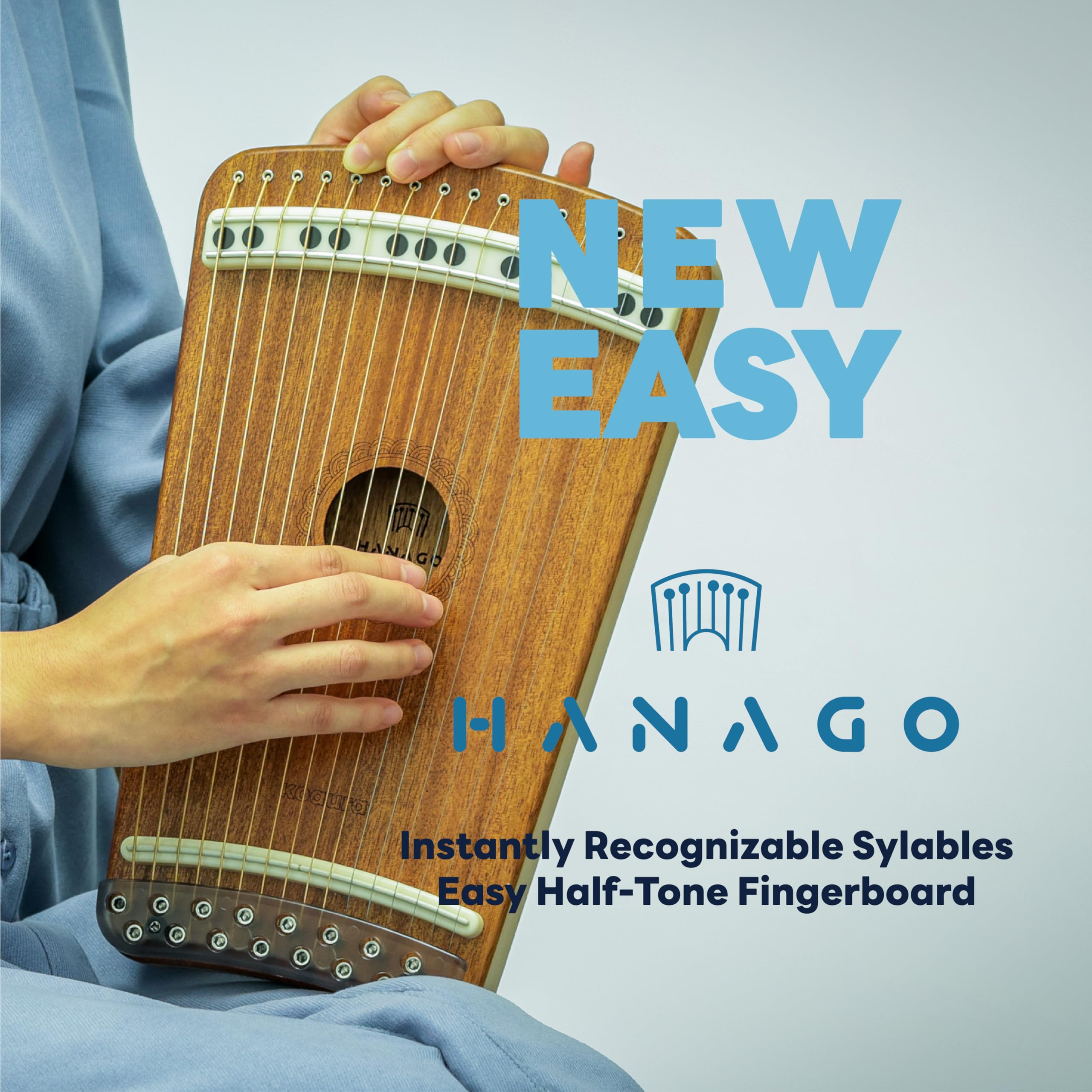 Arpa de Guitarra Hanago M28E [16 Cuerdas pero Reproducibles - Imagen 8