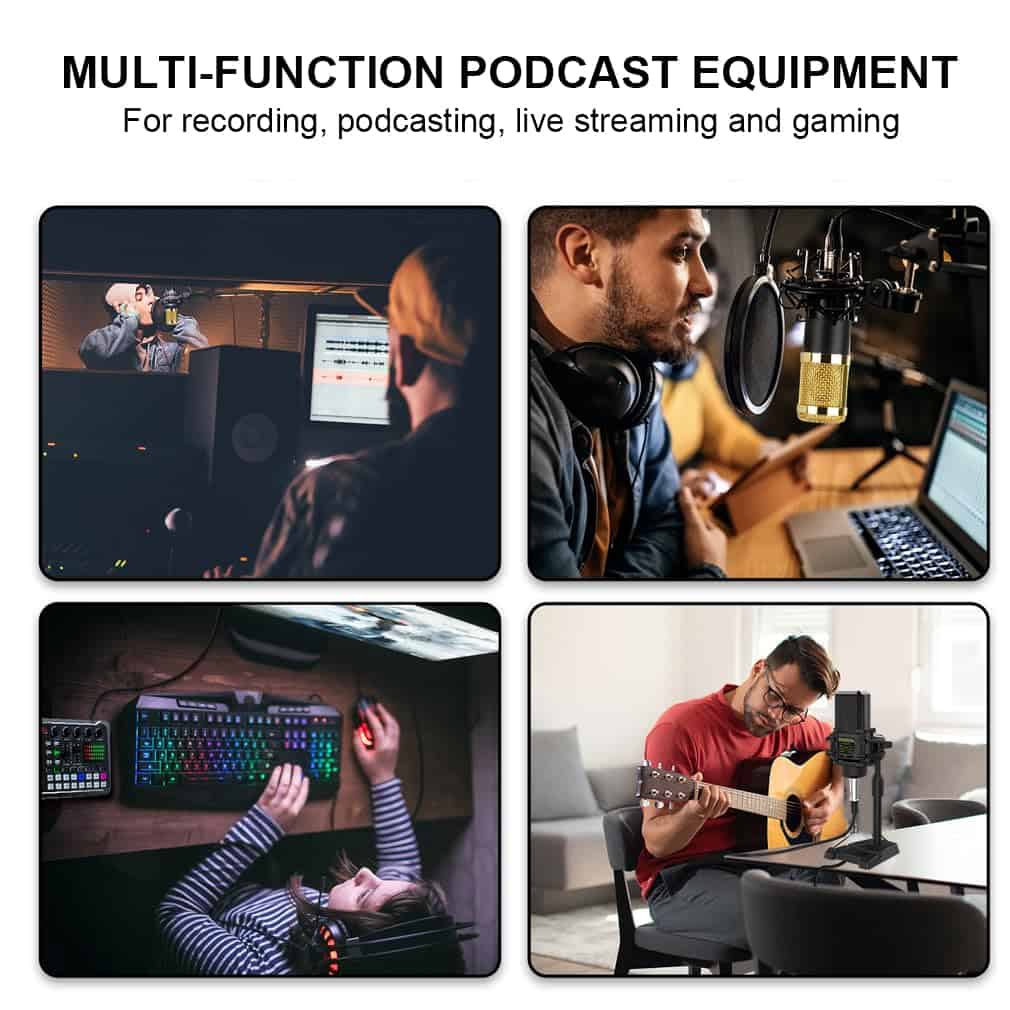 Kit de Equipo de Podcast, Mezcladora de Audio Todo en Uno - Imagen 8
