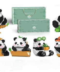 ZEMIRO CHARGE Mini Bloques de Construcción Modelo 3D Panda