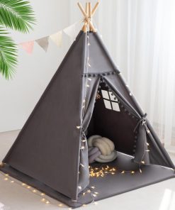 Tienda de campaña RONGFA para niños con esterilla, luces de