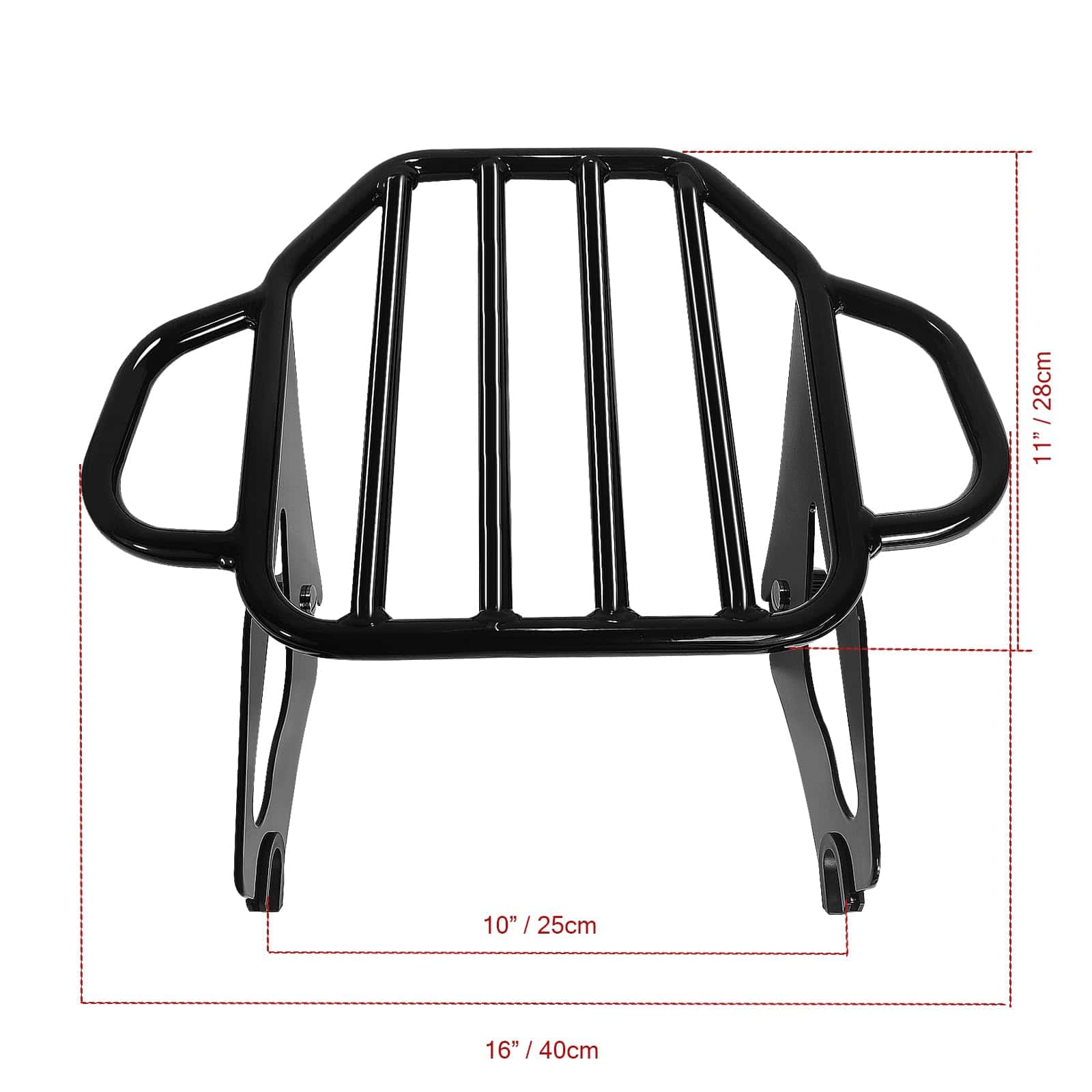 Portaequipajes Extraíble de Dos Plazas en Negro Brillante - Imagen 3
