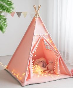 RONGFA Tienda de Campaña para Niños con Alfombra, Luces de