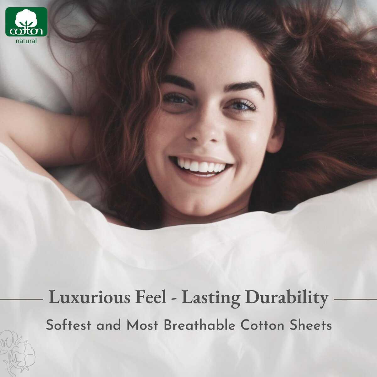 Conjunto de sábanas 100% algodón de California Design Den, - Imagen 8