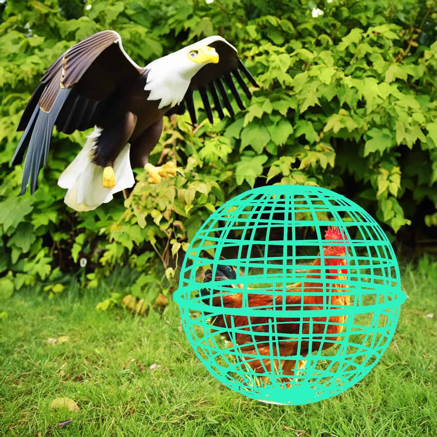 Jaula de Pollos Conejos Patos 15.7 Pulgadas Grande Jaula de