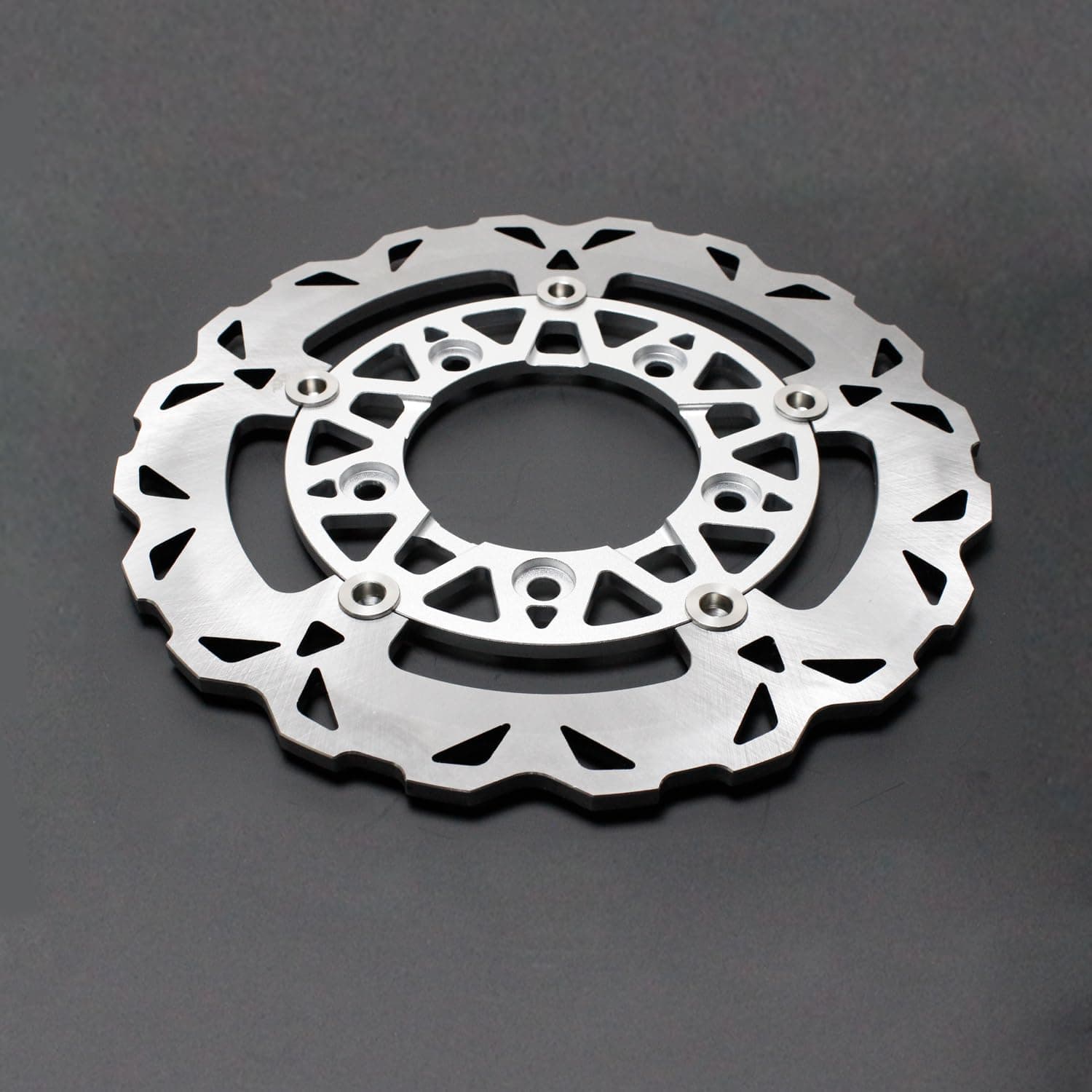 POWERJAMES Disco de Freno Trasero Flotante Negro Plata de - Imagen 3