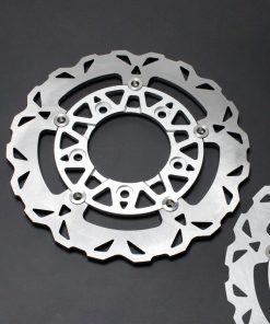 POWERJAMES Disco de Freno Trasero Flotante Negro Plata de