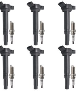 Juego de 6 bobinas de encendido y bujías de iridio Autowxjq